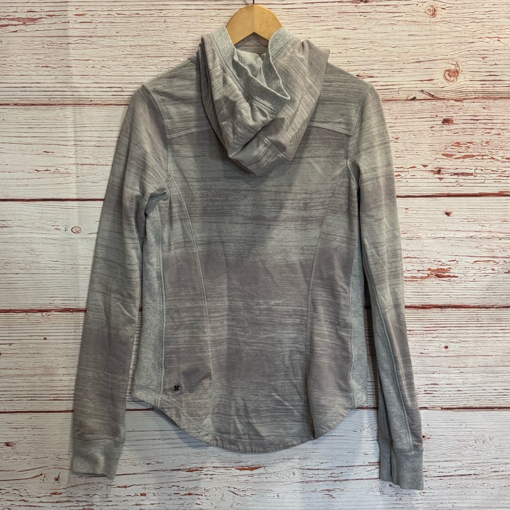 Lululemon Post Sweat Pullover Righteous Stripe Silver / Heathered Light Grey 8 - Picture 11 of 16